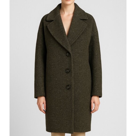 Trina Turk Womens Brownish Grey Wool & Alpaca Overcoat Size 8 3 Button Jacket - Picture 1 of 11